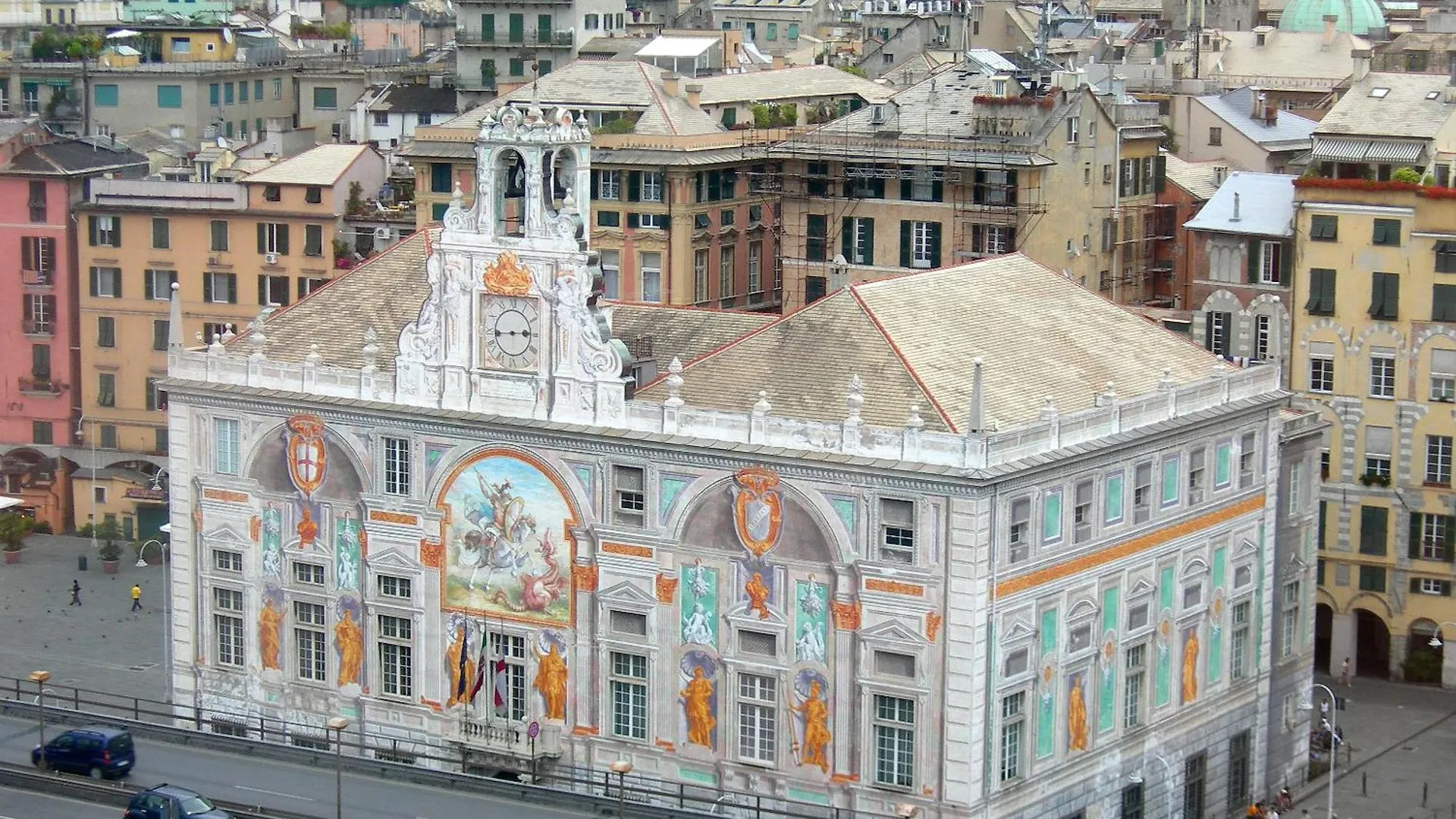 Dalla Laretta Di Fronte All Acquario Di Genova Italia